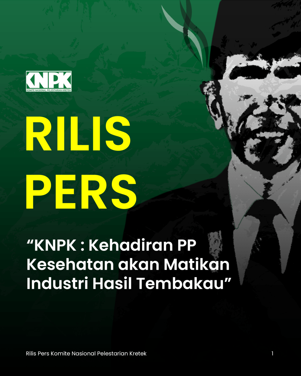 KNPK: Kehadiran PP Kesehatan akan Matikan Industri Hasil Tembakau