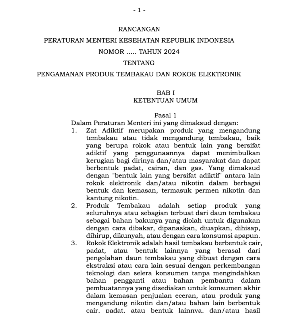 KNPK Menolak Titipan Asing Berupa Rancangan Permenkes tentang Pengamanan Produk Tembakau dan Rokok&nbsp;Elektrik